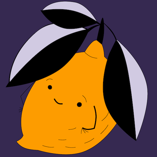 A vector-image of a drawn happy lemon